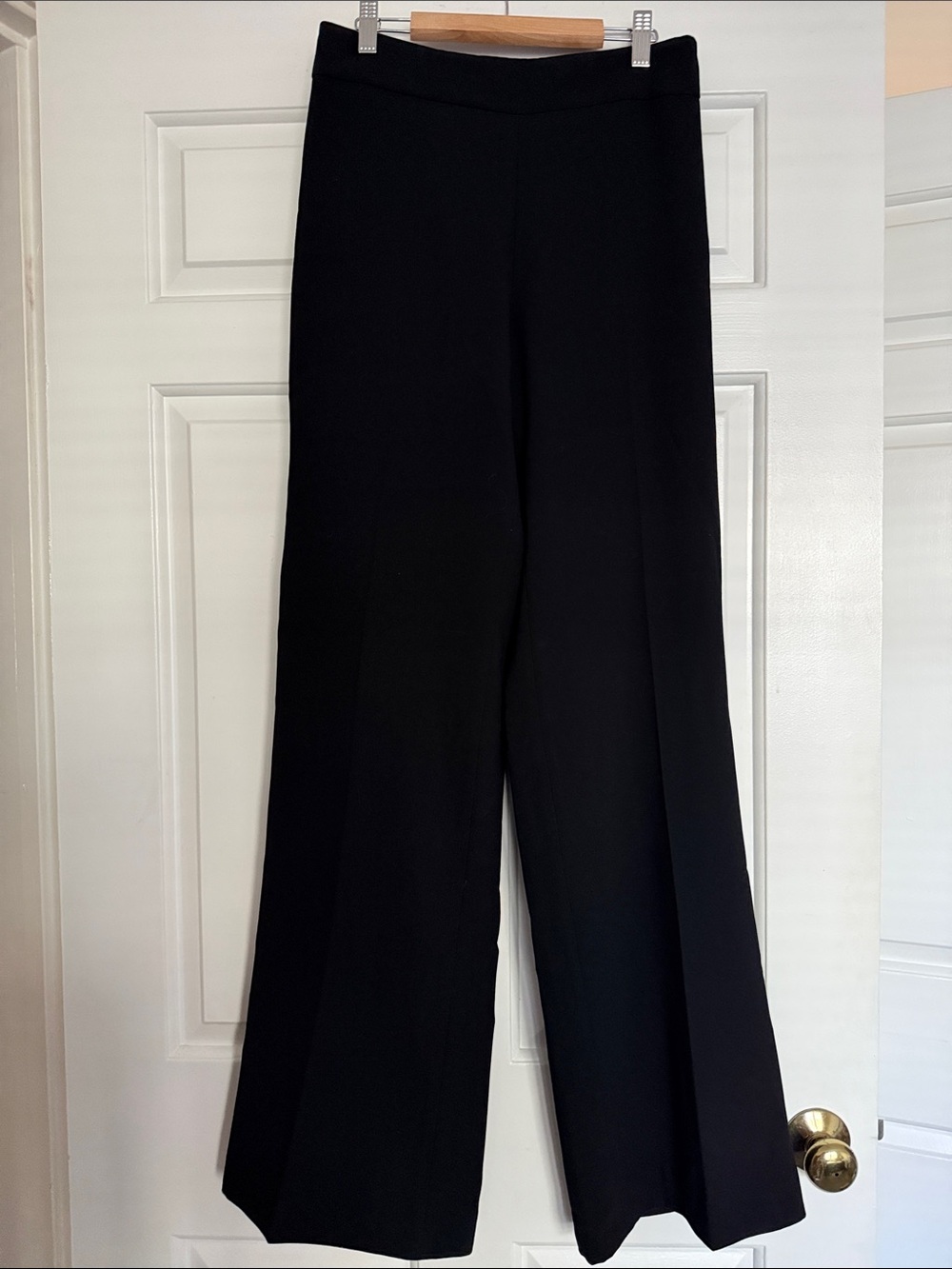 Zara Black Wide-Leg High-Rise Trousers